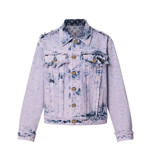 Veste en denim Monogram Boyhood à franges